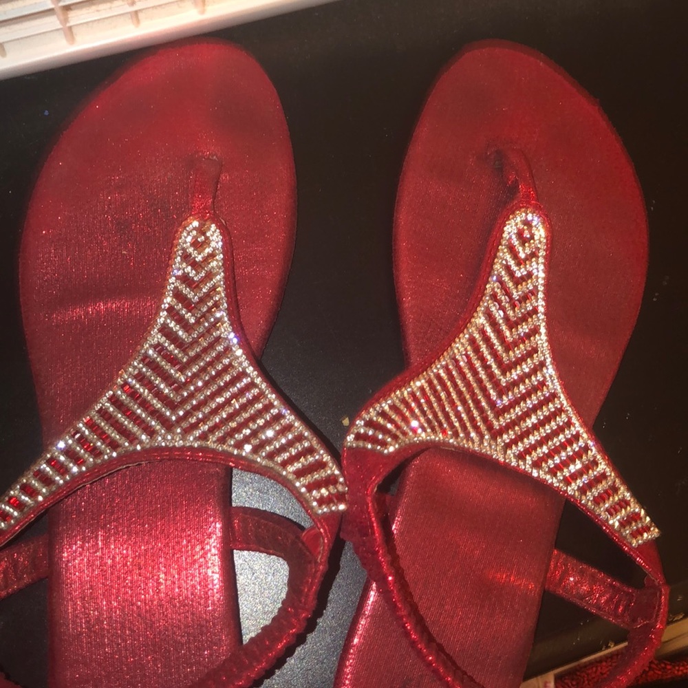 red sandals